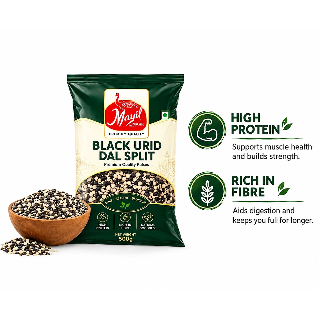 Mayil Mark Black Urid Dal Split — Mayil Mark